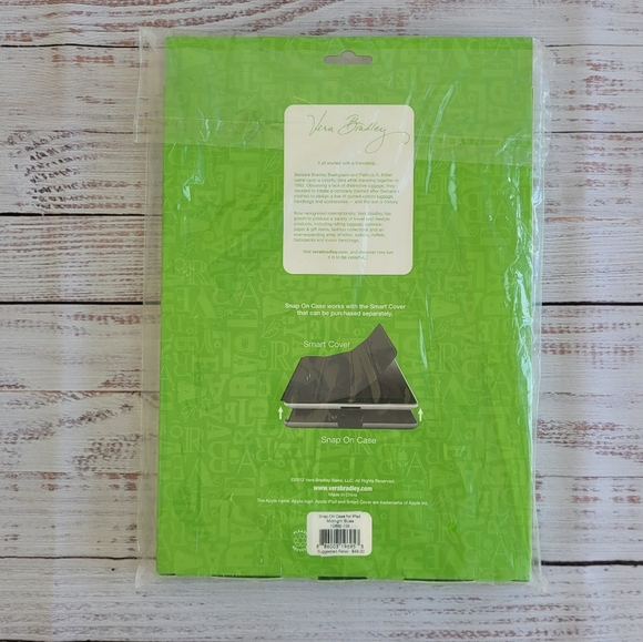 VERA BRADLEY Midnight Blues Floral Snap On Case For iPad 2 & 3 One Size - Picture 10 of 11